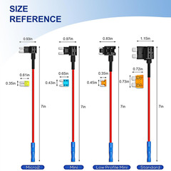 12 Pack 4 Types Fuse Tap Automotive 12V，Car Add-A-Circuit ，Standard Mini Micro2
