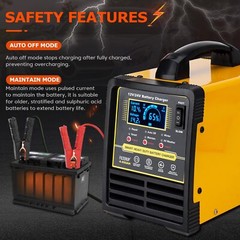 12V & 24V Car Battery Charger Heavy Duty, 0-15A Automatic Battery Maintainer