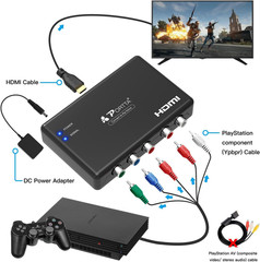 Component to HDMI Converter, Ypbpr RGB + R/L Audio to HDMI V1.3 Converter Adapte