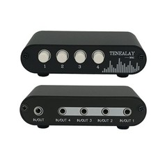 TENEALAY 4 in 1 Out / 1 in 4 Out AUX 3.5mm Stereo Audio Input Signal Source S…