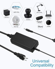5V 8A Power Supply Adapter with 5.5mm x 2.5mm DC Plug for LED Lights