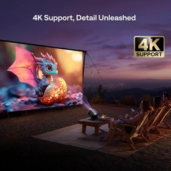 Aurzen BOOM mini Google TV Movie Projector Netflix 4K Dolby Bluetooth 5G WiFi