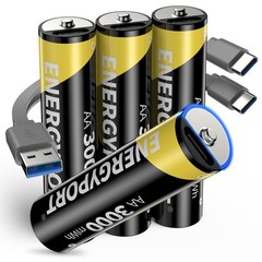 Lot 1.5V 3000mWh 1100mWh AA AAA Battery Type-C USB Rechargeable Li-ion Batteries