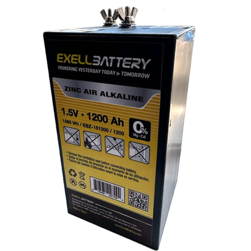 Exell Battery EBZ-151200 1.5V 1200Ah Zinc Air Alkaline Battery