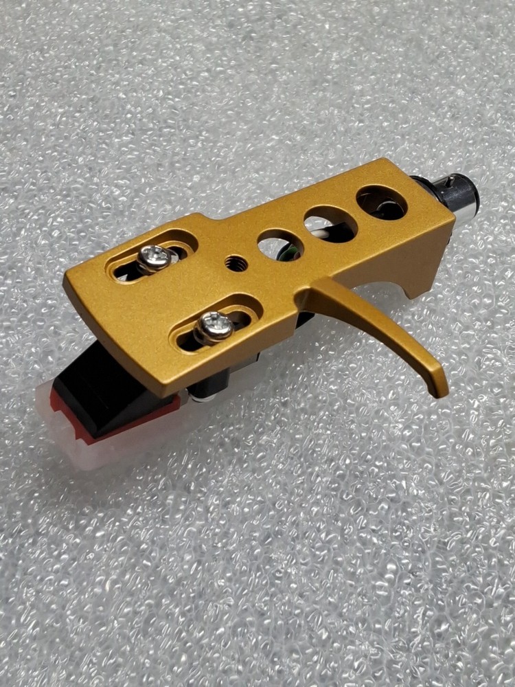 TECHNICS STYLE GOLD Headshell JAPAN Cartridge COMBO with new Diamond Stylus
