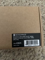 Monoprice H.265 HDMI IP Decoder Splitter and Extender Up to 100m 1080p (RX Only)