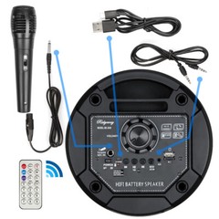 6000W Bluetooth Speaker Portable Sub Woofer Heavy Bass Party Sound System w/Mic