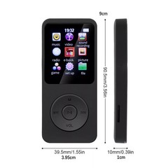 Wireless BT 5.0 MP3 Player HiFi Lossless Sound HD Screen Display Voice Recorder