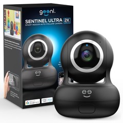 Geeni Sentinel 2K Smart Indoor Camera Auto Tracking Dual-Band 2.4GHz & 5GHz WiFi