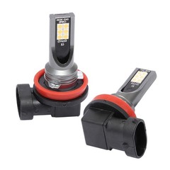 2X Yellow LED Fog Light Bulbs H11 / H8 3000K 12LEDs Waterproof Fog Light