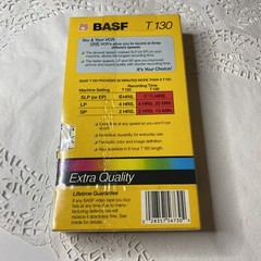 BASF Extra Quality T-130 VHS Video Tape 6-1/2 Hours Brand New Sealed Blank VCR