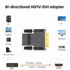 1080P DVI 24+1 to Hdtv-Compatible Cable Adapter DVI Male to Female HDTV Bi-Direc