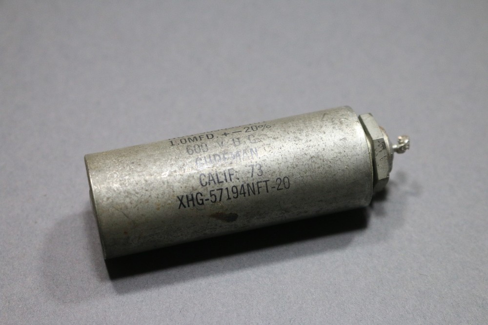 Vintage Gudeman 1.0 uF 600V DC Oil PIO Capacitor 1uF Tube Amp Tested Good