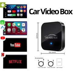 5-in-1 Wireless Car video box Android Auto Adapter with Netflix YouTube