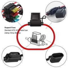 10X/Set Inline Fuse Holder to Accept 30A 12V Mini Blade Fuses Splash Proof Car