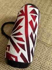 Custom Bluetooth Speaker Tribal Red White Black Polynesian Design W/Hand Strap