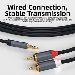 3.5mm Stereo Jack to 2 x RCA Twin PHONO Audio Cable Aux Lead 1m 1.5m 2m 3m 5m