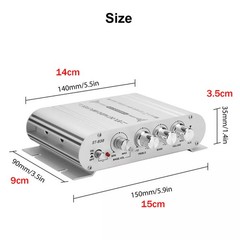 Car Home Audio Mini Stereo Amplifier 2.1Ch HiFi Bass Speaker Power Amp ST-838