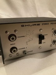 Shure Stereo Preamp Stereo Preamplifier 2-Channel RCA 30 VDC Silver/Black