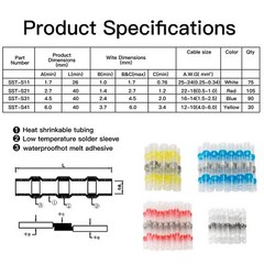 240/500Pcs Heat Shrink Solder Wire Connectors Kit Waterproof Seal Butt Terminals