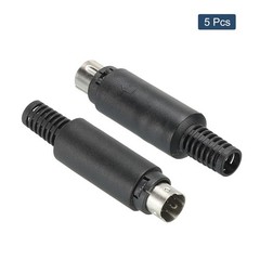 S-Video DIN Mini Male Socket 8 Pin Signal Transmission for TV Pack of 5