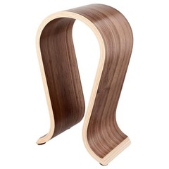 QWORK Wood Headphone Stand Headset Holder, Arch Bridge Design Universal Com…