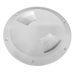 Sea-Dog Textured Quarter Turn Deck Plate – White – 5″ [336152-1]