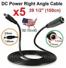 5Pcs 3.3ft DC Male-to-Female Power Extension DC 3.5 x 1.35mm Connector cable