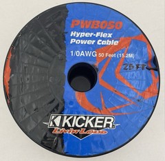 25 FEET ROLL 0/1 AWG KICKER OFC POWER CABLE SPOOL BLUE 0 GAUGE