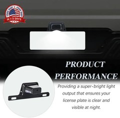 LED License Plate Light with License Plate Holder, Waterproof 12V DC License Tag