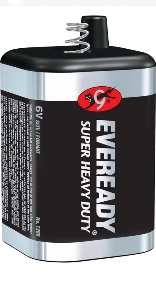 EVEREADY 6V Battery, Super Heavy Duty 6 Volt Battery, 1 Count