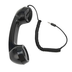 Retro Phone Handset Radiation-Proof Receiver For Mobile/PC (Black)
