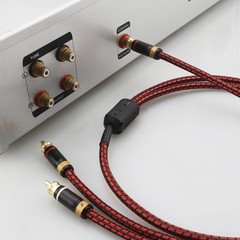 Single RCA Male to 2-RCA Male Gold-Plated Splitter Cable