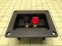 Speaker Terminal Cup Gold 5-Way Binding Post High Power – Rectangular – NEW