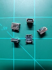 2pcs Mini USB Type B Female 5Pin Socket Connector SMT SMD Jack PCB New