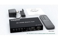 4K 60hz HDMI Matrix 2×4 2 In 4 Out Switch Splitter PC TV Audio Video Converter