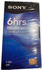 Sony T120 Premium Grade 6 Hr VHS Video Tape—NEW & SEALED—SHIPS IN 24 HOURS—