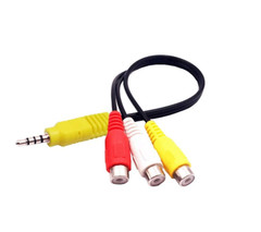 Video AV Component Adapter Cable Replacement for TCL TV, 3 RCA to 3.5Mm AV