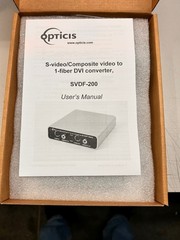 Brand New-Optics S-Video/Composite Video to 1-Fiber DVI Converter SVDF-200