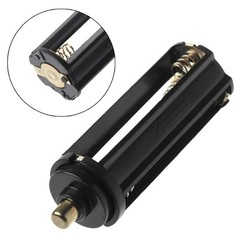 2x 3-AAA Battery Holder Cylindrical Round Circular Case Plastic 18650 Flashlight