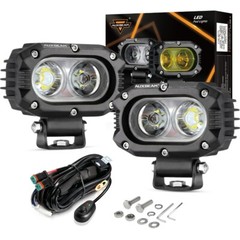 AUXBEAM 4″ LED Work Light Bar Flood Pods Fog Lamp Offroad Driving Truck SUV ATV
