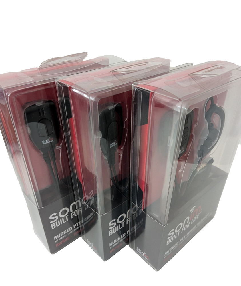 NEW LOT *100 PACK* Sonim Rugged PTT Wired Headset | RWRHS-10001-U