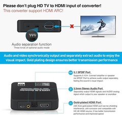 4K HDMI Audio Extractor ARC HDMI 2.0B Converter HDMI To HDMI