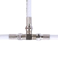 2-Pack Coaxial Cable Splitter, 3-Way F Type RG6 Male to 2 Female Cable Splitt…
