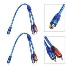 2x RCA Y Splitter Audio Jack Cable Adapter 1 Female to 2 Male – 1Male to 2Female