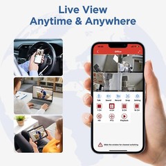 HD 2MP Security Camera System 1TB HDD, NVR Indoor Outdoor WIFI CCTV Audio NVRkit