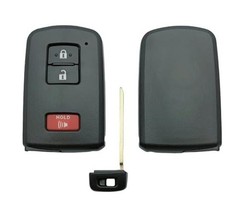Key Fob Shell Case Replacement Fits for Toyota Tacoma Tundra RAV4 3 Buttons