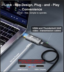 HDMI to USB C Adapter 4K 60Hz | Uni-Directional HDMI Source to Type-C Display…