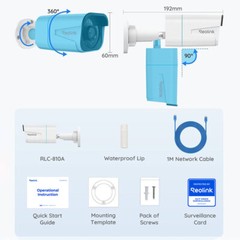Reolink RLC-810A 4K 8MP PoE Security Camera Smart Detection Night Vision