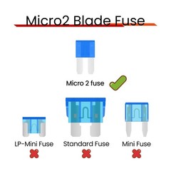 45Pcs Micro2 Automotive Blade Fuses 32V Assortment Kit 2A 3A 5A 30A